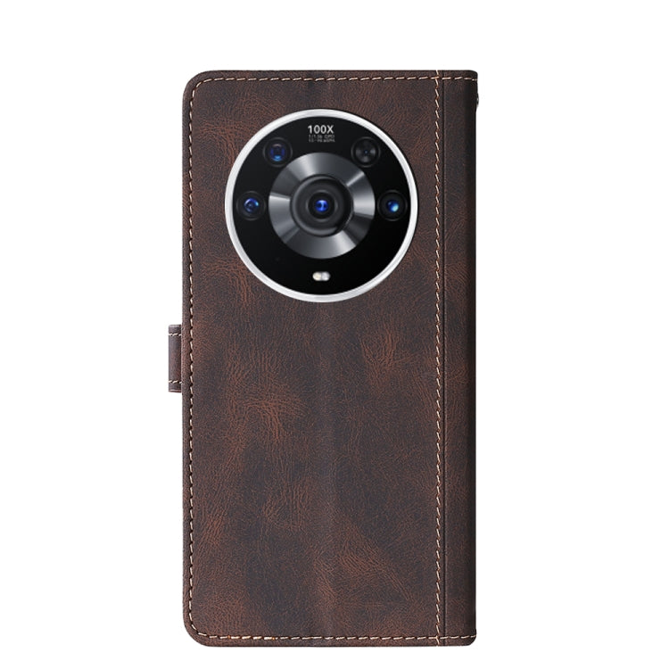 For Honor Magic3 Pro Skin Feel Magnetic Buckle Leather Phone Case