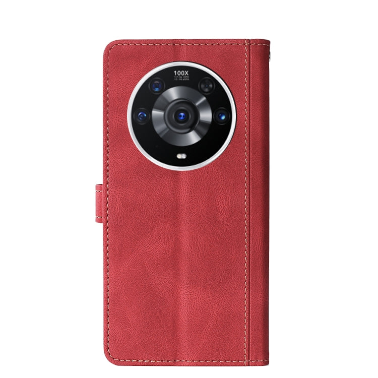 For Honor Magic3 Pro Skin Feel Magnetic Buckle Leather Phone Case
