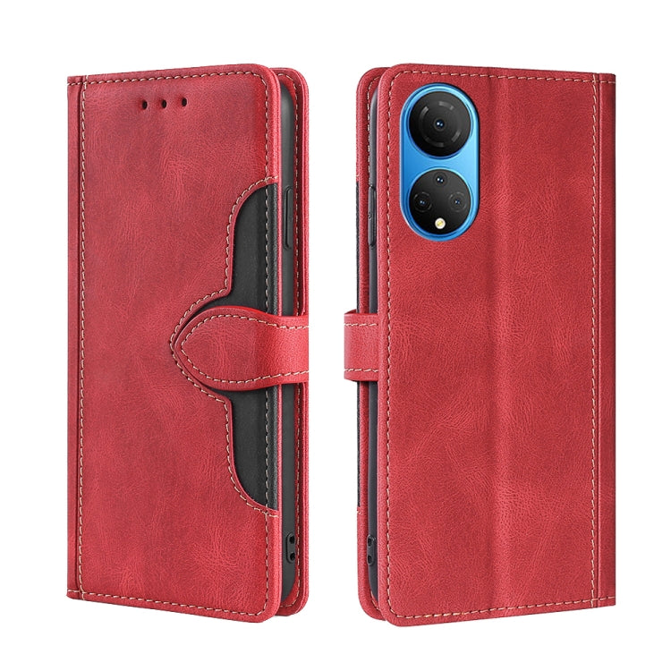 For Honor X7 4G Skin Feel Magnetic Buckle Leather Phone Case