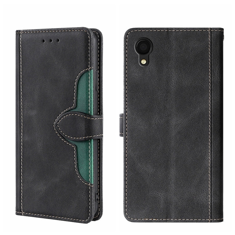 For Samsung Galaxy A22 5G Japan Skin Feel Magnetic Buckle Leather Phone Case