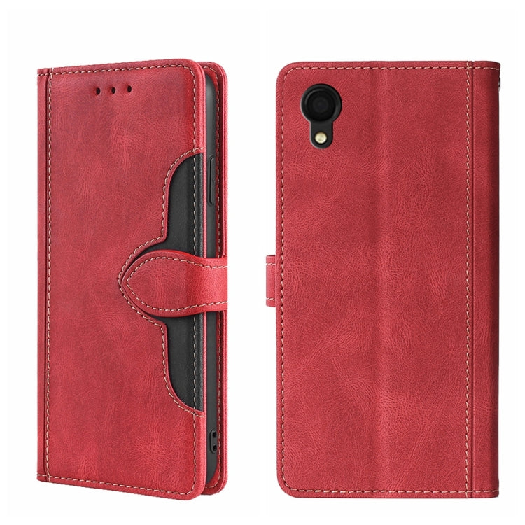 For Samsung Galaxy A22 5G Japan Skin Feel Magnetic Buckle Leather Phone Case
