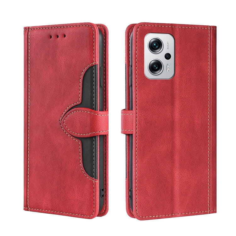 For Xiaomi Redmi Note 11T Pro / Pro Plus 5G Skin Feel Magnetic Buckle Leather Phone Case