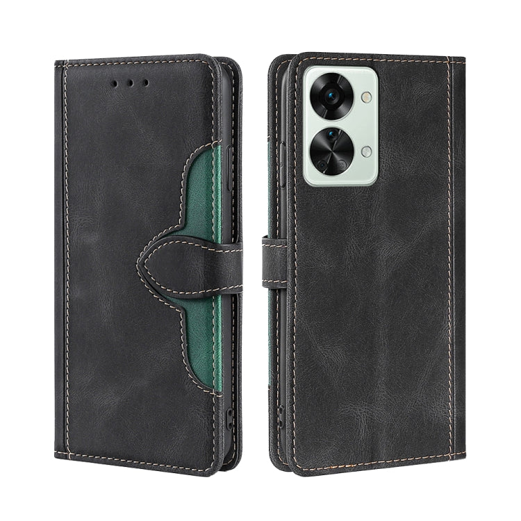 For OnePlus Nord 2T Skin Feel Magnetic Buckle Leather Phone Case
