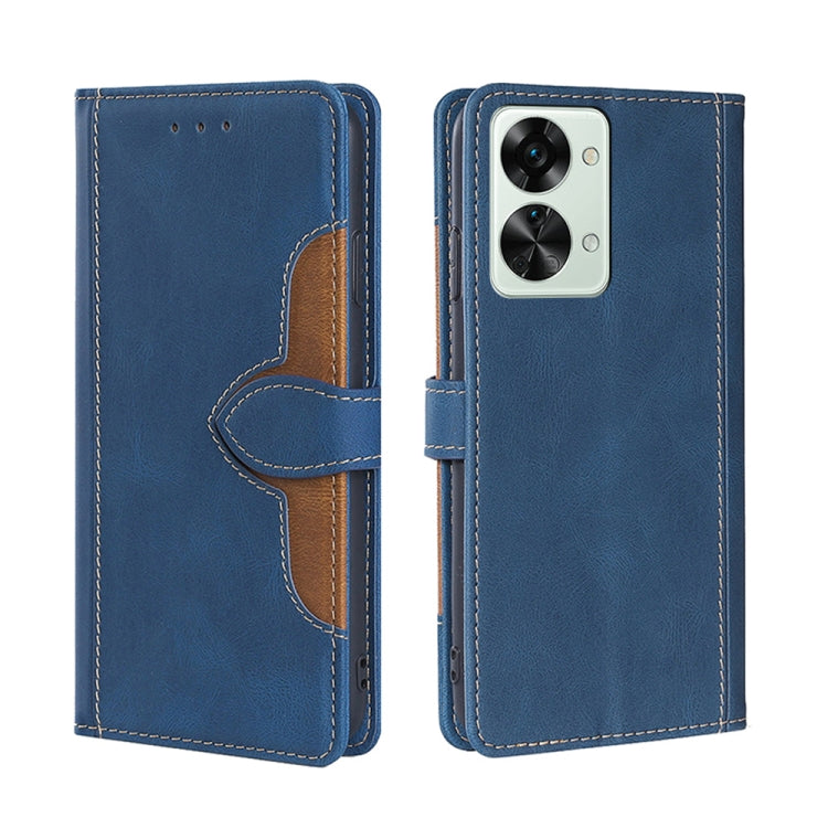 For OnePlus Nord 2T Skin Feel Magnetic Buckle Leather Phone Case