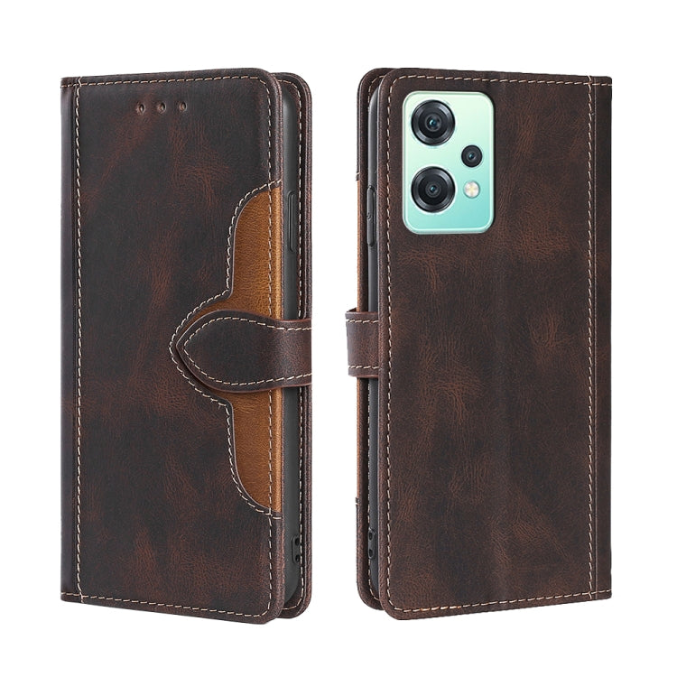 For OnePlus Nord CE 2 Lite 5G Skin Feel Magnetic Buckle Leather Phone Case