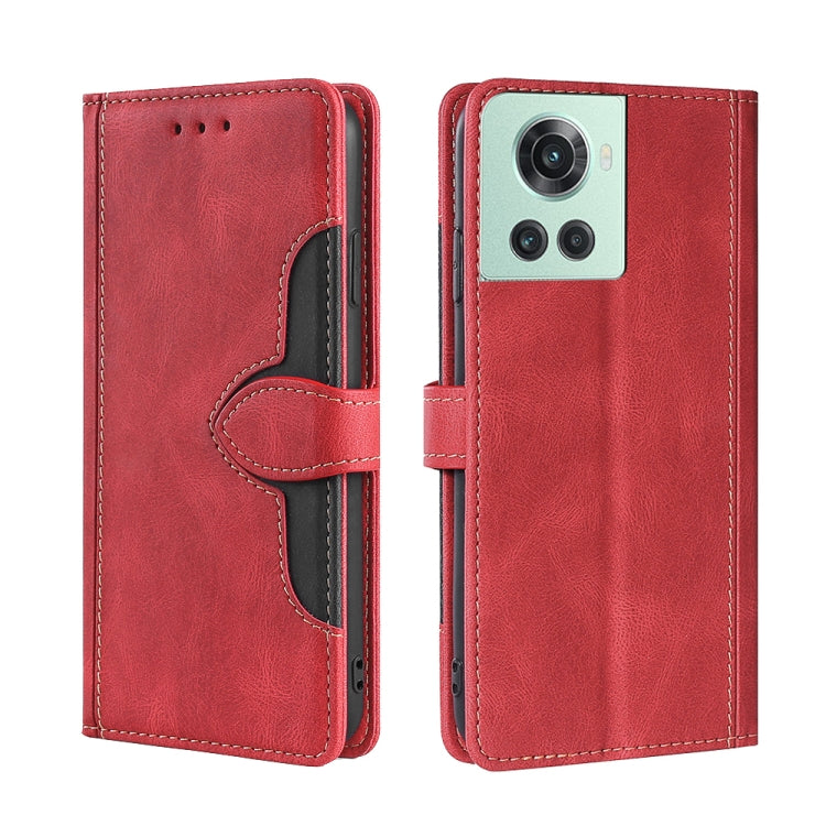 For OnePlus Ace / 10R Skin Feel Magnetic Buckle Leather Phone Case