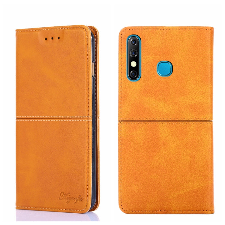 For Infinix Hot 8/Hot 8 Lite/Tecon Camon 12 Cow Texture Magnetic Horizontal Flip Leather Phone Case