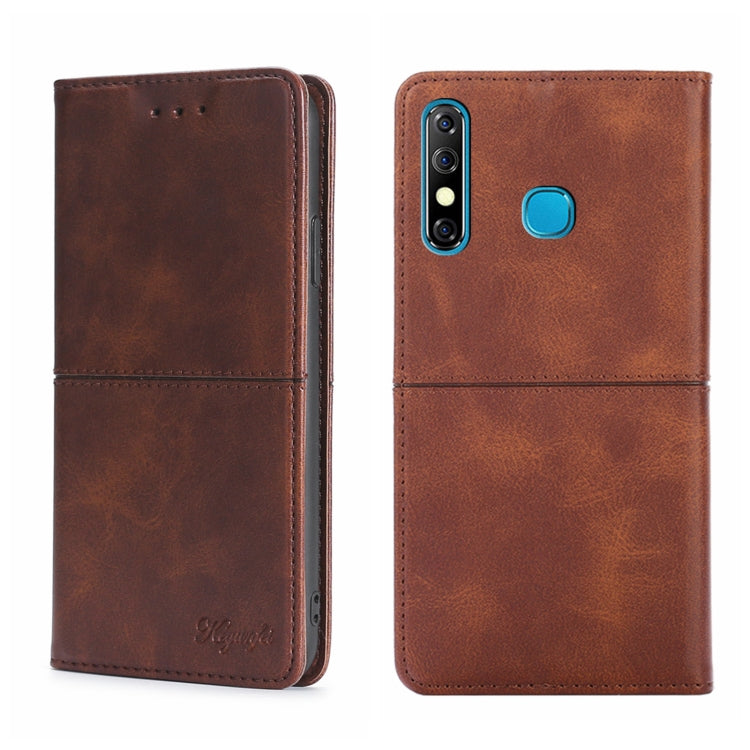 For Infinix Hot 8/Hot 8 Lite/Tecon Camon 12 Cow Texture Magnetic Horizontal Flip Leather Phone Case