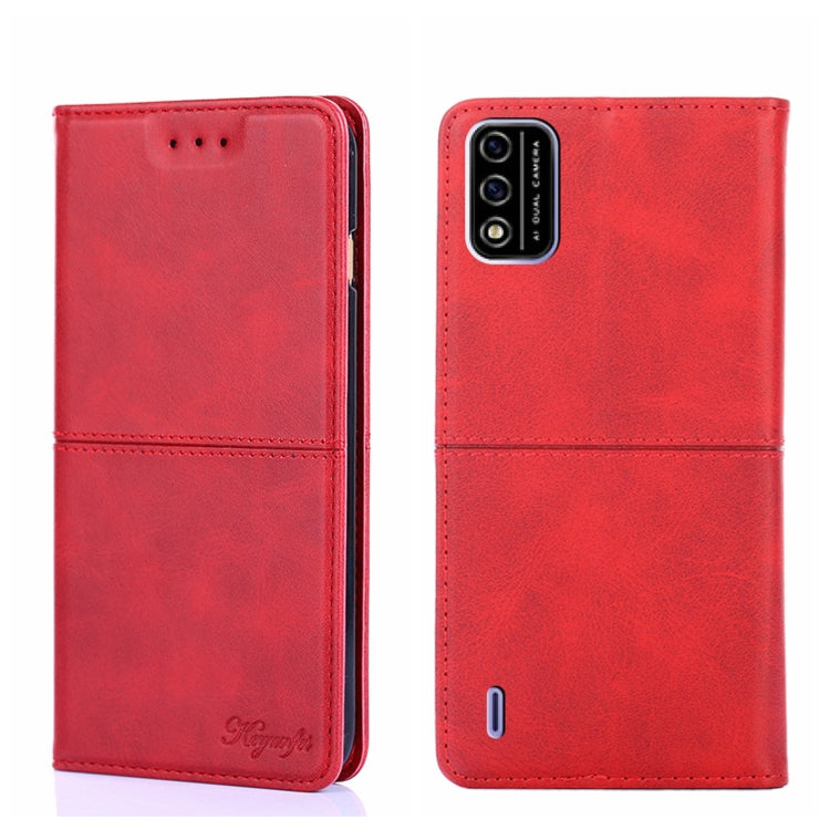 For Itel A48 Cow Texture Magnetic Horizontal Flip Leather Phone Case