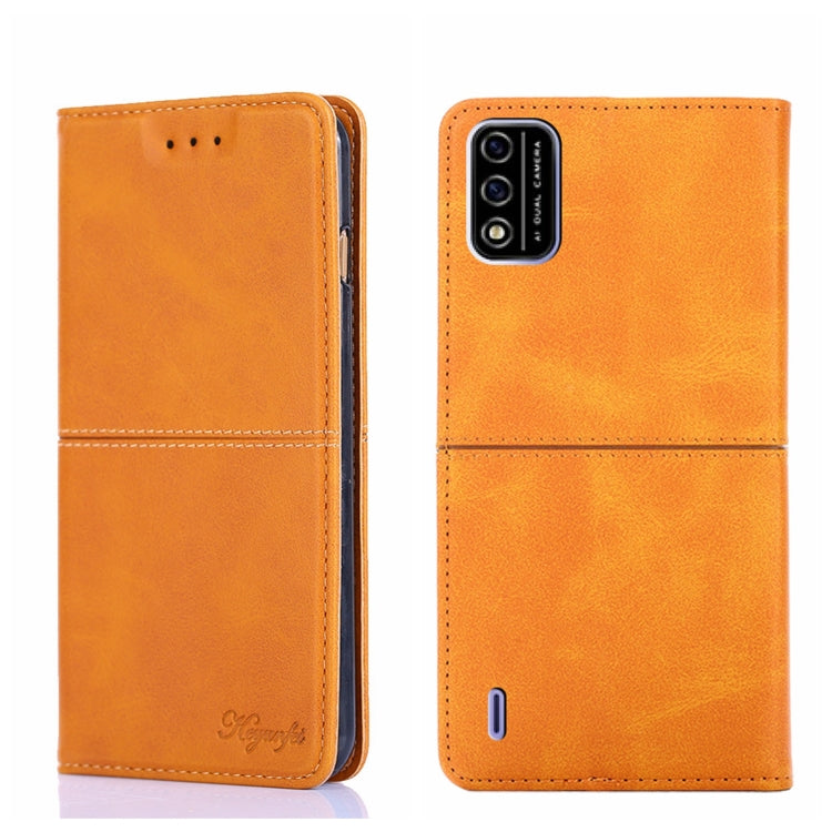 For Itel A48 Cow Texture Magnetic Horizontal Flip Leather Phone Case