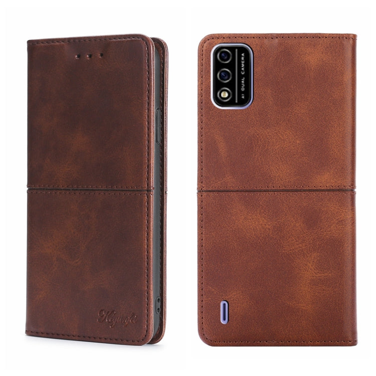 For Itel A48 Cow Texture Magnetic Horizontal Flip Leather Phone Case