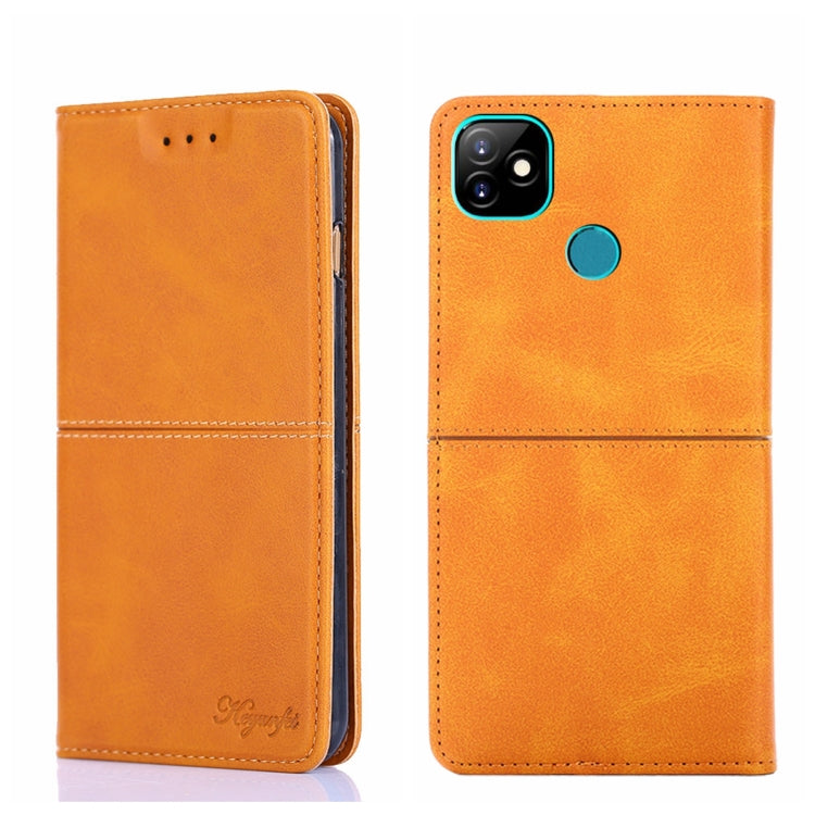 For Itel Vision 1 Cow Texture Magnetic Horizontal Flip Leather Phone Case