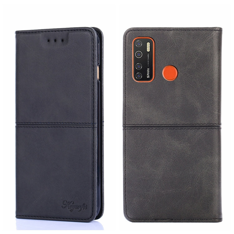 For Tecno Camon 15 CD7/Camon 15 Air/Spark 5/Spark 5 Pro Cow Texture Magnetic Horizontal Flip Leather Phone Case