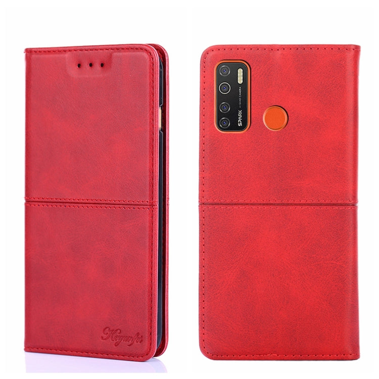 For Tecno Camon 15 CD7/Camon 15 Air/Spark 5/Spark 5 Pro Cow Texture Magnetic Horizontal Flip Leather Phone Case