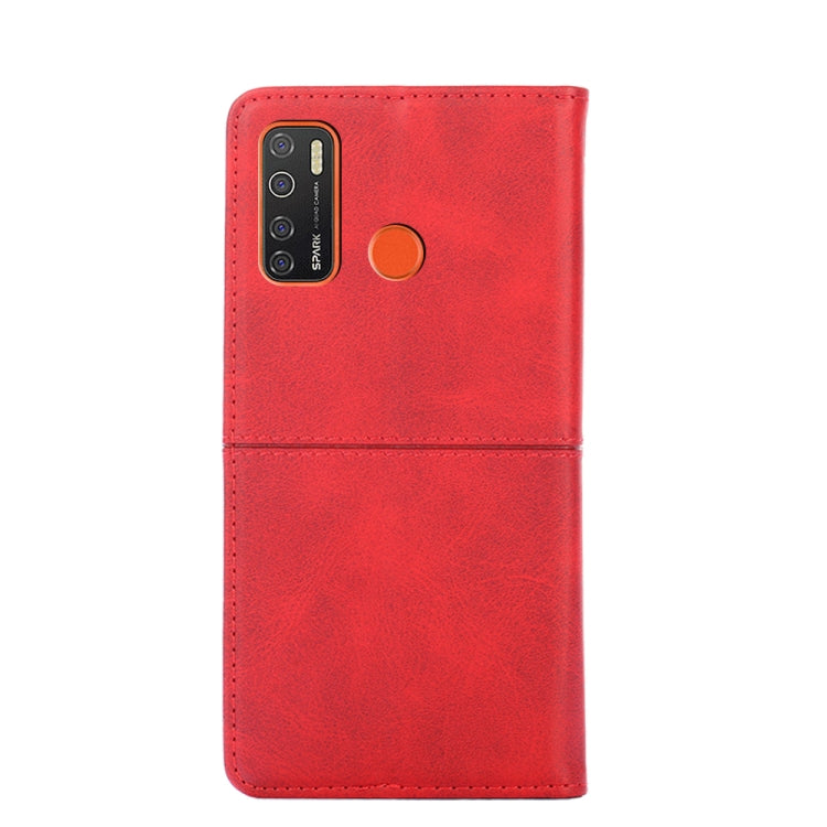 For Tecno Camon 15 CD7/Camon 15 Air/Spark 5/Spark 5 Pro Cow Texture Magnetic Horizontal Flip Leather Phone Case