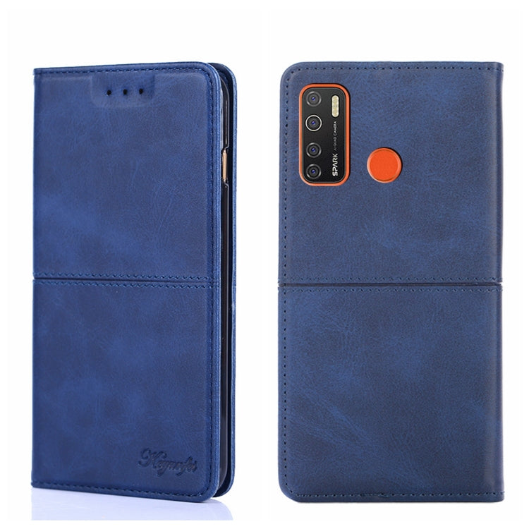 For Tecno Camon 15 CD7/Camon 15 Air/Spark 5/Spark 5 Pro Cow Texture Magnetic Horizontal Flip Leather Phone Case