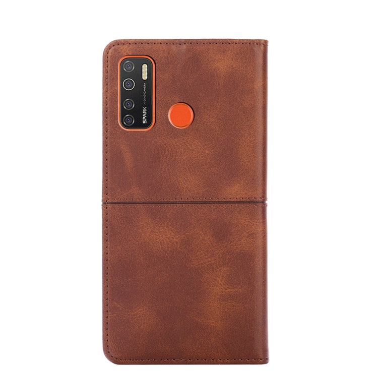 For Tecno Camon 15 CD7/Camon 15 Air/Spark 5/Spark 5 Pro Cow Texture Magnetic Horizontal Flip Leather Phone Case