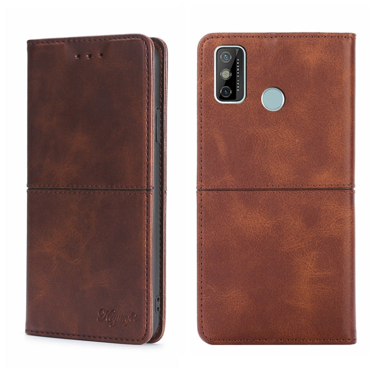 For Tecno Spark 6 GO Cow Texture Magnetic Horizontal Flip Leather Phone Case
