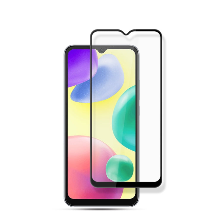 mocolo 9H Full Glue Silk Print Tempered Glass Film For Xiaomi Redmi 10A (Black)