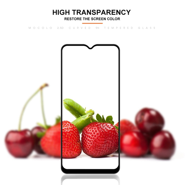 mocolo 9H Full Glue Silk Print Tempered Glass Film For Xiaomi Redmi 10A (Black)