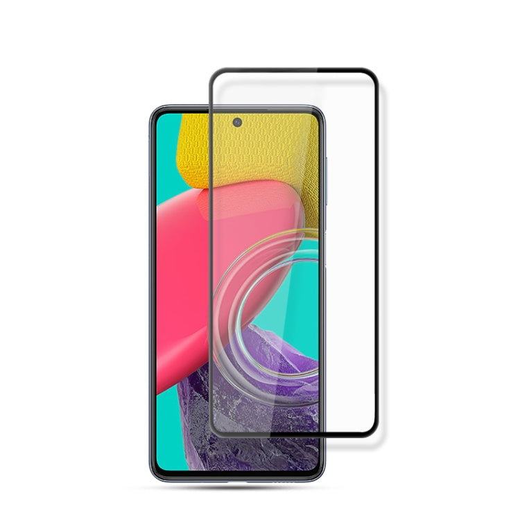 mocolo 9H Full Glue Silk Print Tempered Glass Film For Samsung Galaxy M53 (Black)