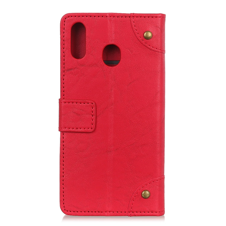For Motorola E7 Copper Buckle Retro Crazy Horse Texture Horizontal Flip Leather Case with Holder & Card Slots & Wallet