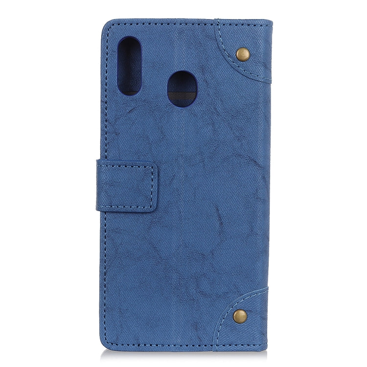 For Motorola E7 Copper Buckle Retro Crazy Horse Texture Horizontal Flip Leather Case with Holder & Card Slots & Wallet