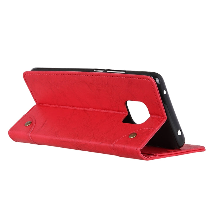 For Xiaomi Redmi Note 9 Pro / Note 9 Pro Max Copper Buckle Retro Crazy Horse Texture Horizontal Flip Leather Case with Holder & Card Slots & Wallet