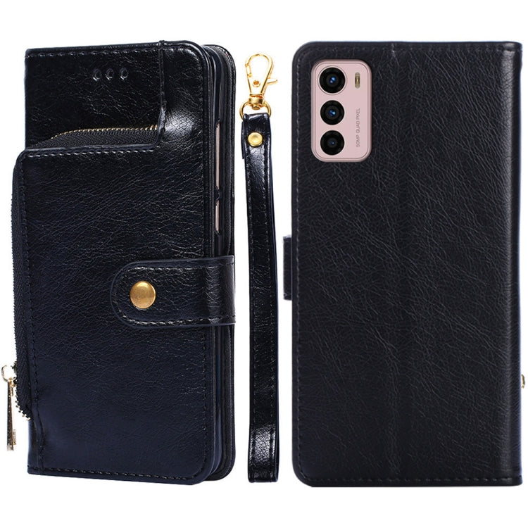 For Motorola Moto G42 4G Zipper Bag PU + TPU Horizontal Flip Leather Case