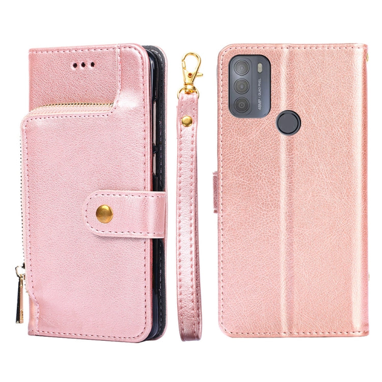 For Motorola Moto G50 Zipper Bag PU + TPU Horizontal Flip Leather Case