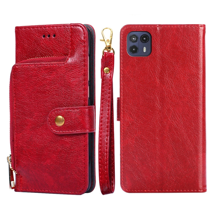 For Motorola Moto G50 5G Zipper Bag PU + TPU Horizontal Flip Leather Case