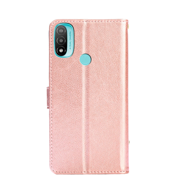 For Motorola Moto E20 Zipper Bag PU + TPU Horizontal Flip Leather Case
