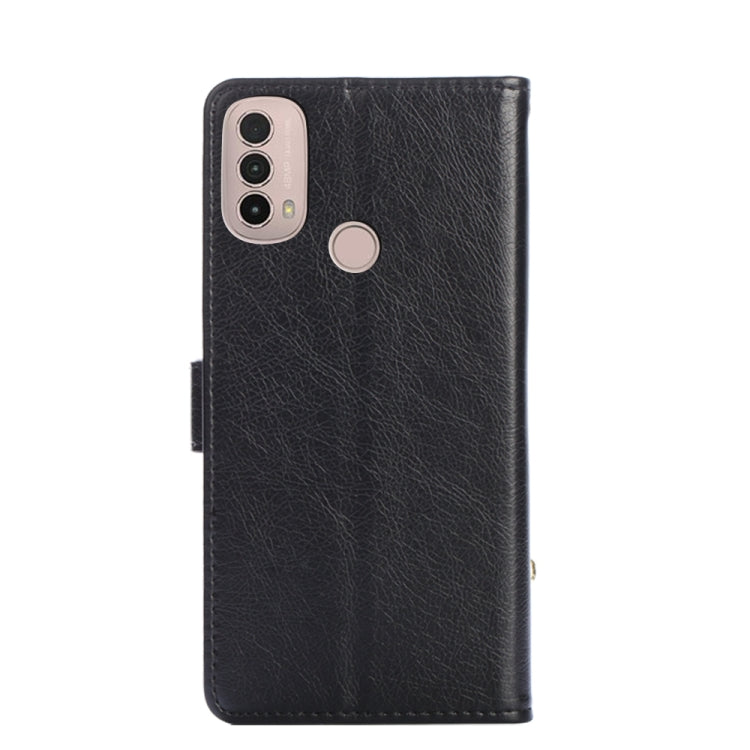For Motorola Moto E40 Zipper Bag PU + TPU Horizontal Flip Leather Case