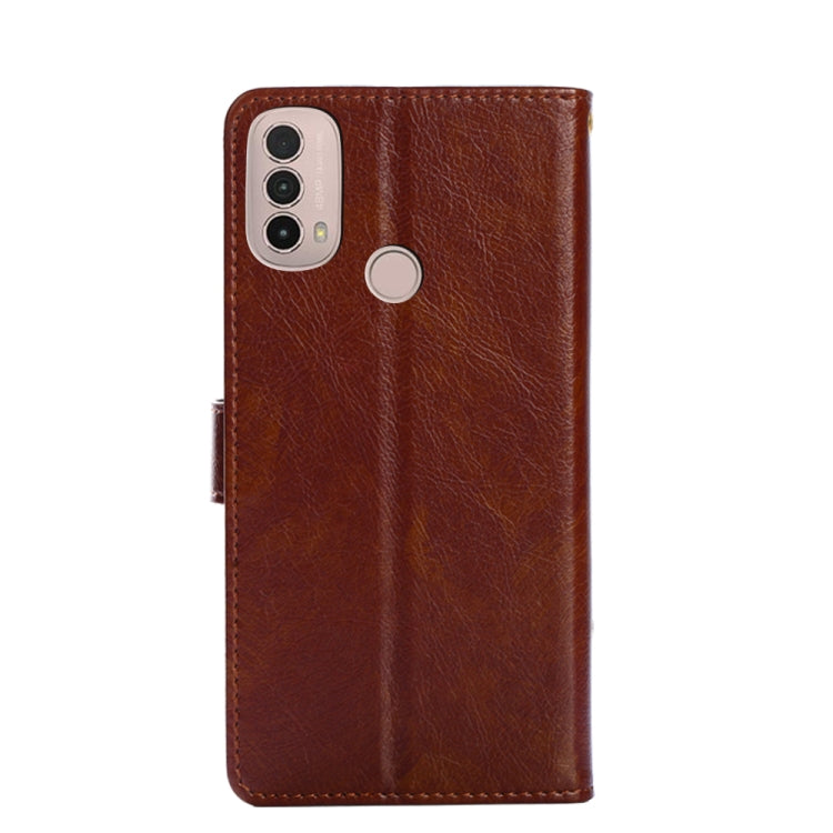 For Motorola Moto E40 Zipper Bag PU + TPU Horizontal Flip Leather Case
