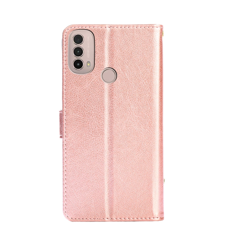 For Motorola Moto E40 Zipper Bag PU + TPU Horizontal Flip Leather Case