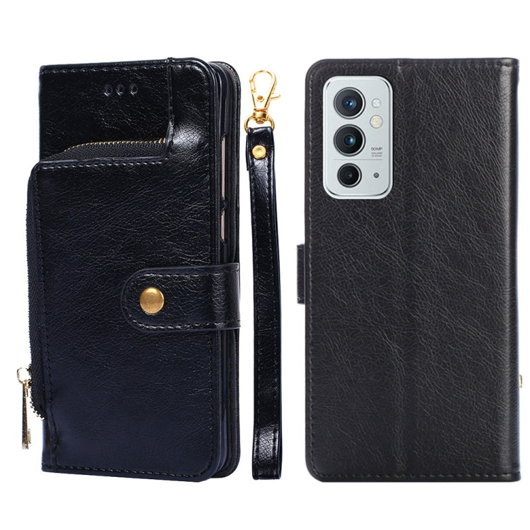 For OnePlus 9RT 5G Zipper Bag PU + TPU Horizontal Flip Leather Case