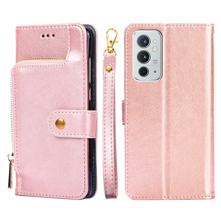 For OnePlus 9RT 5G Zipper Bag PU + TPU Horizontal Flip Leather Case