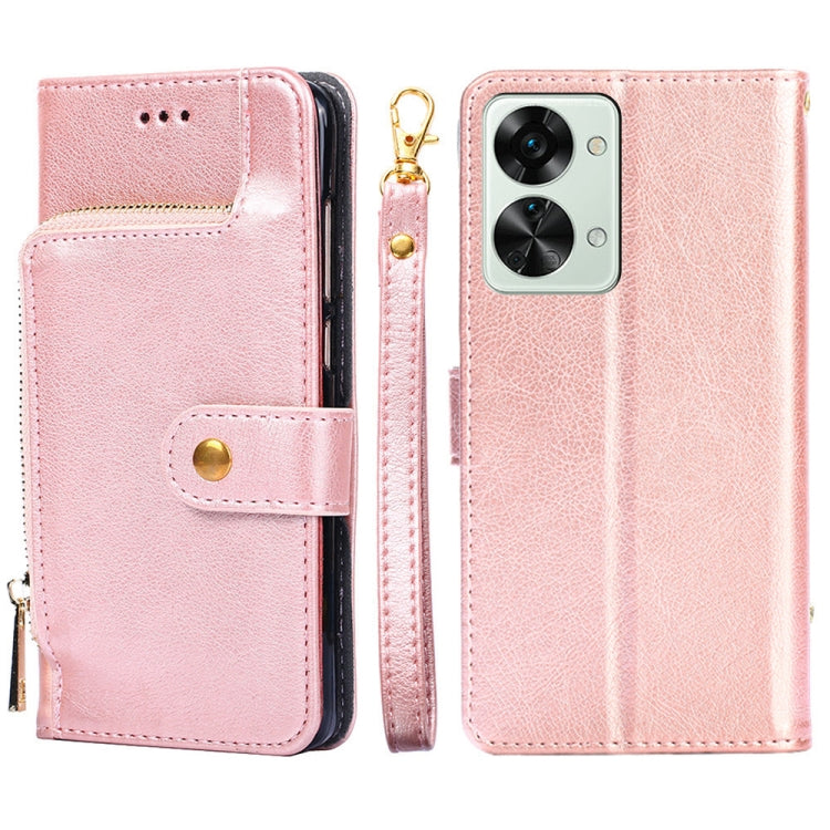 For OnePlus Nord 2T Zipper Bag PU + TPU Horizontal Flip Leather Case