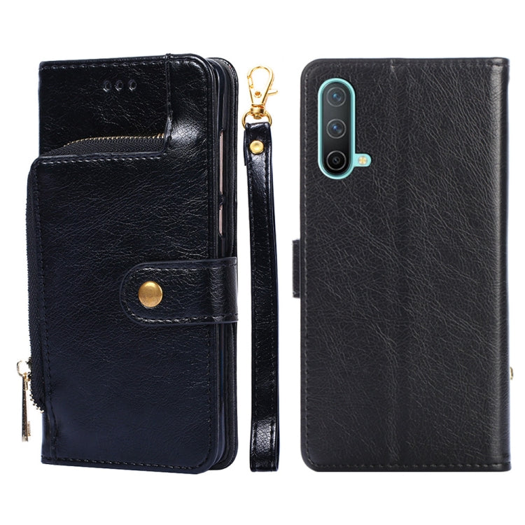 For OnePlus Nord CE 5G Zipper Bag PU + TPU Horizontal Flip Leather Case