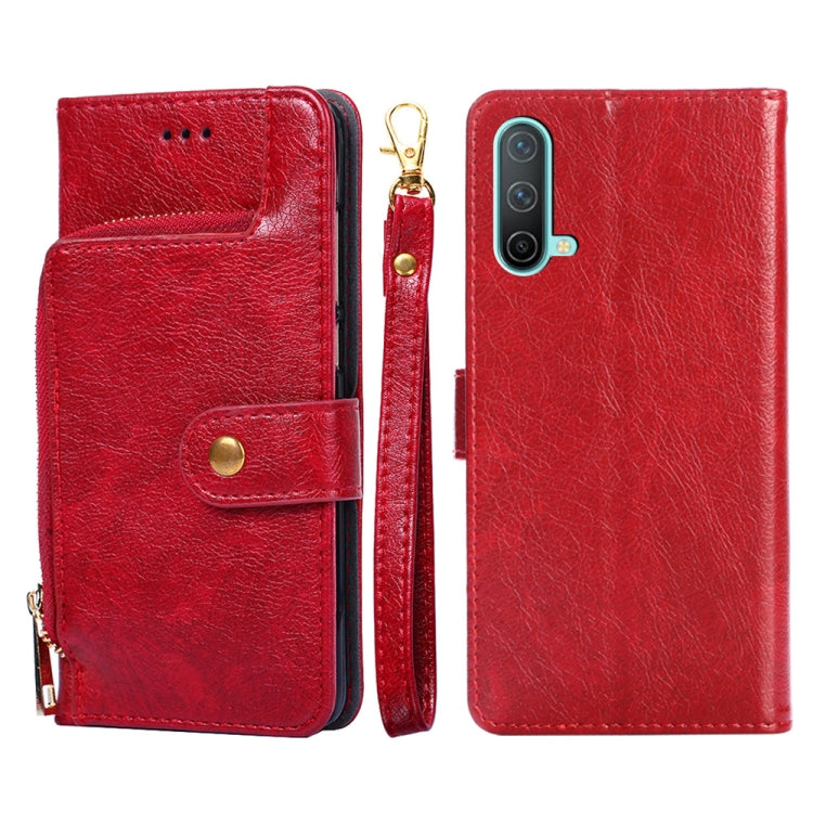 For OnePlus Nord CE 5G Zipper Bag PU + TPU Horizontal Flip Leather Case
