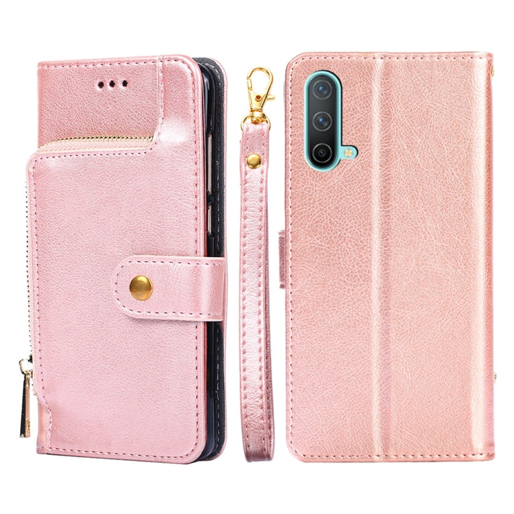 For OnePlus Nord CE 5G Zipper Bag PU + TPU Horizontal Flip Leather Case