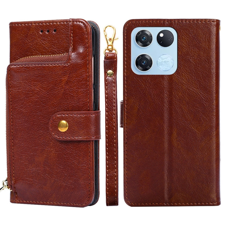 For OnePlus Ace Racing Zipper Bag PU + TPU Horizontal Flip Leather Case
