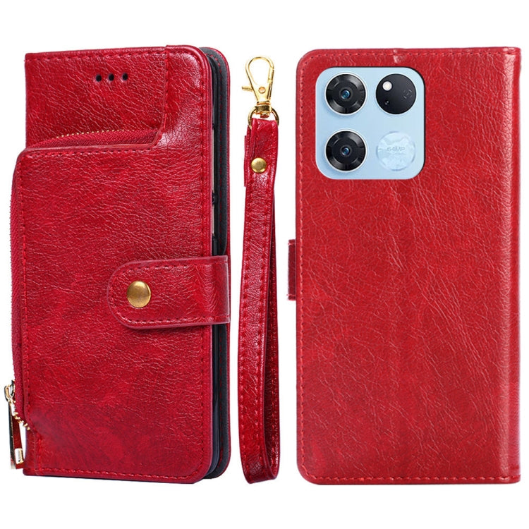 For OnePlus Ace Racing Zipper Bag PU + TPU Horizontal Flip Leather Case