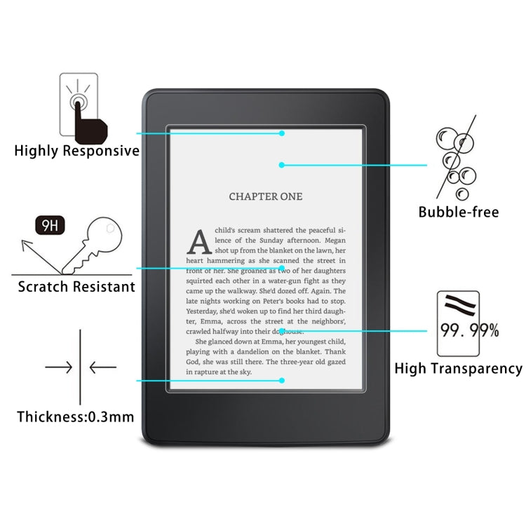 25 PCS 9H 2.5D Explosion-proof Tempered Tablet Glass Film For Amazon Kindle Paperwhite 3 / 2 / 1