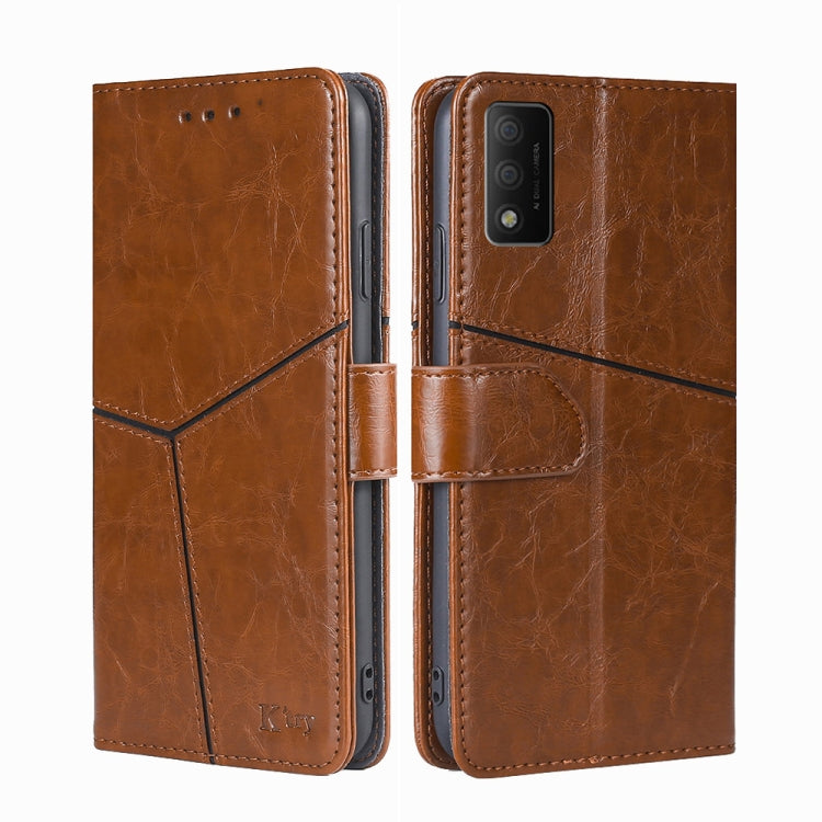 For TCL 30T T603DL Geometric Stitching Horizontal Flip Leather Phone Case