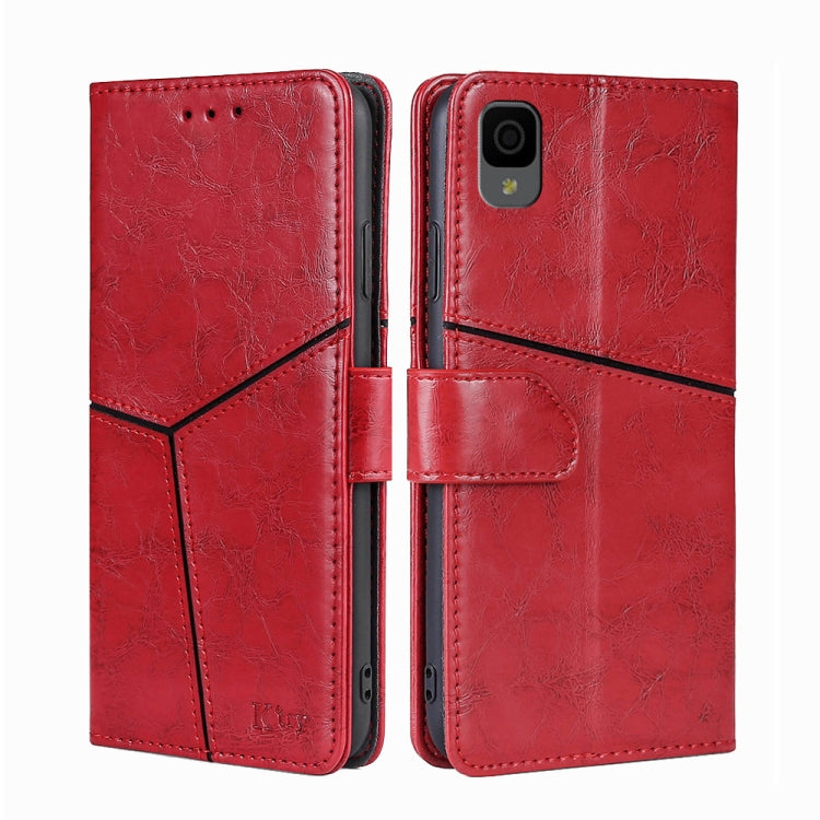 For TCL 30Z T602DL Geometric Stitching Horizontal Flip Leather Phone Case
