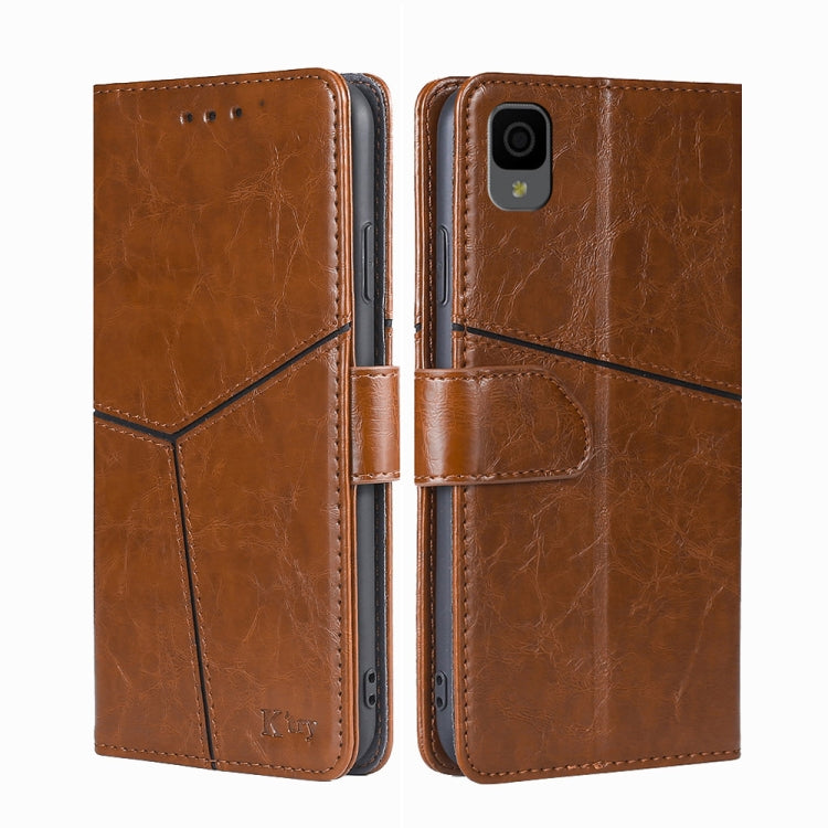 For TCL 30Z T602DL Geometric Stitching Horizontal Flip Leather Phone Case