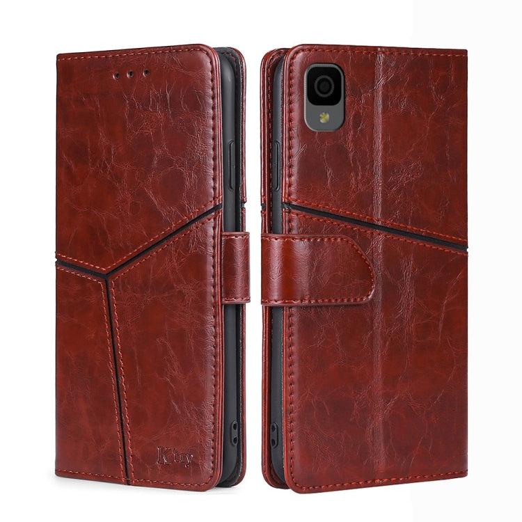 For TCL 30Z T602DL Geometric Stitching Horizontal Flip Leather Phone Case