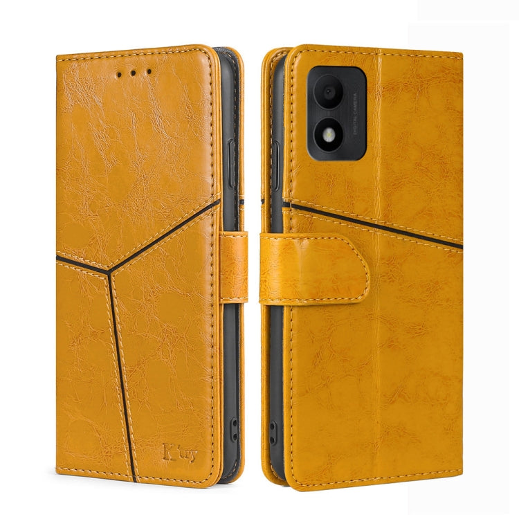 For TCL 303 Geometric Stitching Horizontal Flip Leather Phone Case