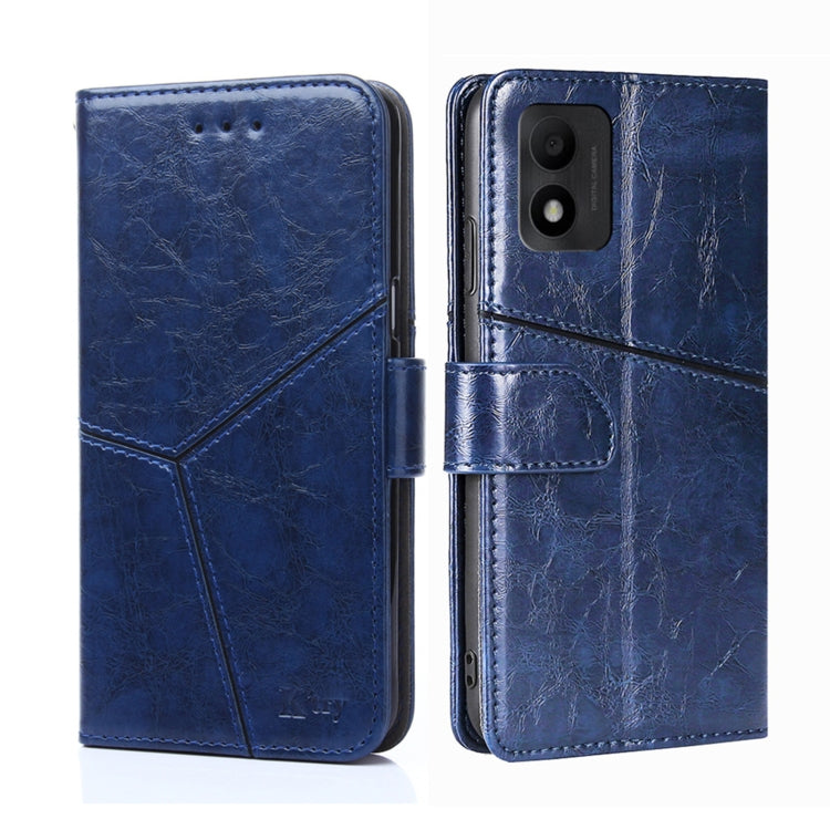For TCL 303 Geometric Stitching Horizontal Flip Leather Phone Case